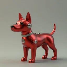 discover ( ( ( ( ( 1 9 5 0 s retro future robot android dog. muted colors. ) ) ) ) ) by jean baptiste monge!!!!!!!!!!!!!!!!!!!!!!!!! chrome red