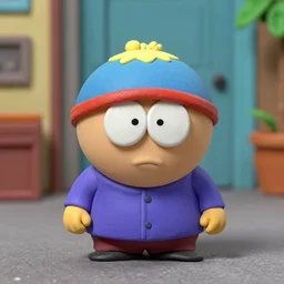 a famous scene from Southpark portrayed in claymotion