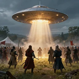 ufo at medival battle