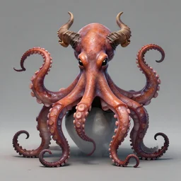 humanoid octopus monster with horns