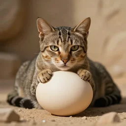 cat god ancient egypt laying egg