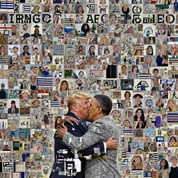 donald trump hugging barack obama tenderly