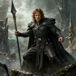 sauron killing frodo in lord of the rings, digital art, 4k