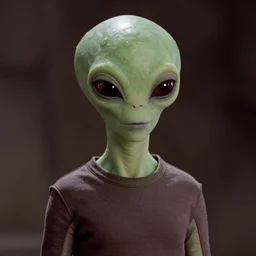 film still of photo of real life kif kroker, a light green skinned alien with almond shaped eyes and small lips dressed like zapp brannigan in the new scifi movie, 4 k