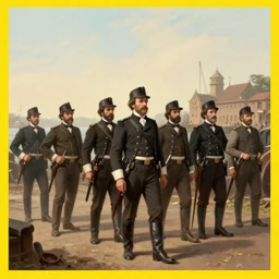 British colonisers arriving at Bombay port in 1863, National Geographic, historical artistic depiction, trending on artstation, digital art, by Greg Rutkowski