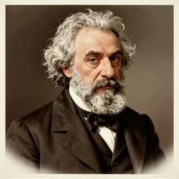 1970s old poster style of mind-blown Louis Pasteur, portrait photo, studio lighting