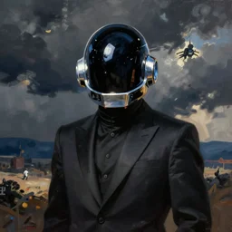 Daft Punk as painted by Michaelangelo