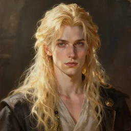 mandor, prince of chaos character!!!, blond!!, hyperrealistic, highly detailed, cinematic, volumetric sunlight, beautiful, cgssociety, artstation, 8 k, oil painting by greg rutkowski, by artgerm, by wlop