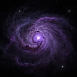 a celestial in the middle of a nebula, deep colour, black, purple, realistic, sci-fi, unreal engine 5, space ,