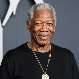 Morgan freeman with tattoos and gold chains