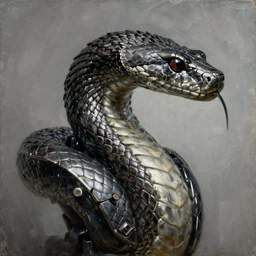 cinematic bust portrait snake from metal gear from left, head and chest only, dark fantasy fetures, desaturated, tim hildebrandt, wayne barlowe, bruce pennington, donato giancola, larry elmore, oil on canvas, masterpiece, trending on artstation, featured on pixiv, cinematic composition, dramatic pose, beautiful lighting, sharp, details, hyper - detailed, hd, hdr, 4 k, 8 k