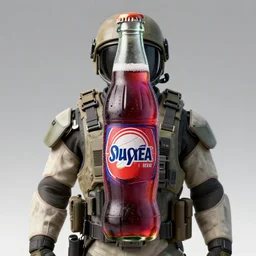 photo of master chief in a soda bottle