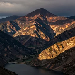 lakeside mountains, by rothko