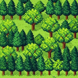 landscape pixel art of a forest, colourful, detailed, accurate, pixel perfect, 1 6 - bit, digital art, pixel art!!