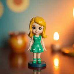 a polly pocket figurine of rachel green from friends