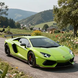 lamborgini car, fantasy artwork, very very beautiful scenery, trending on artstation