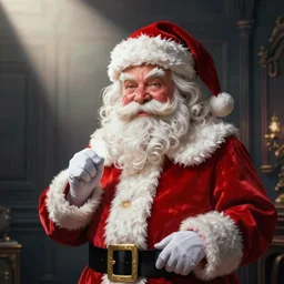 Santa Claus in the style of Rat Fink