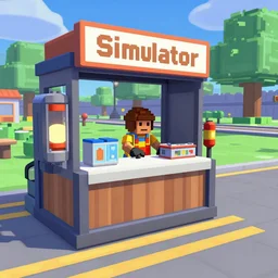 gas store simulator, Roblox game scene
