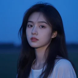 portrait art, blue hour