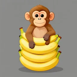 monkey stacking bananas