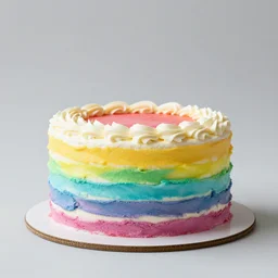 colorful rainbow cake, picture, 4 k, studio lightning