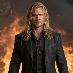 Nathan Fillion as legolas on fire, hyper realistic