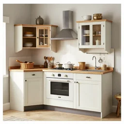IKEA catalogue photo of a steampunk farmhouse kitchen, by Paul Lehr