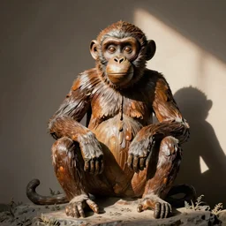 monkey sculpture by Jesse Berlin
