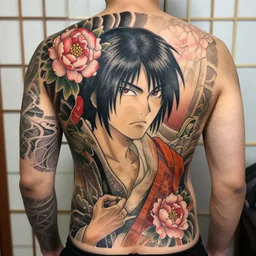 beautiful japanese korean inspired yakuza back tattoo