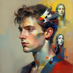 masculine head by artstation, deviantart, artspace, artmajeur, artslant, etsy, pixiv, artfol, instagram, artbox, ugallery, artful, ideelart, pixels, zatista, artpal, saatchi art minted, beeple, artgerm, alex grey, giger, kuskov abstract, surrealism,