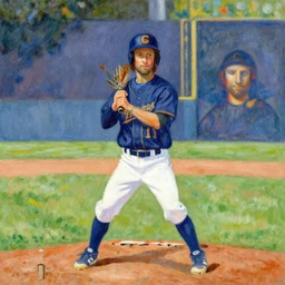 baseball party painted by da vinci and claude monet