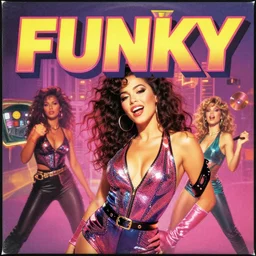 funky 8 0 s eurobeat album cover, album cover, realistic, hdr, clear image