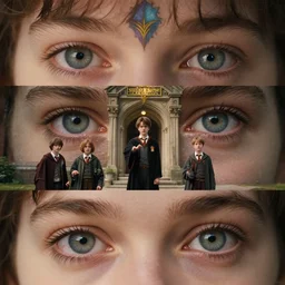sharp, highly detailed, film still from a 2 0 1 9 sci fi color movie, set in 1 8 5 0 in an alternate universe, mid distant shot of three students practicing magic, outside the'school of magic ', 1 8 5 0 s era clothing, cinematic lighting, in focus, detailed eyes, macro lens, live action, award winning lighting, award winning photography