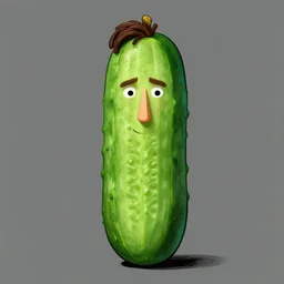 greg manchess, a cucumber with benedict cumberbatch's face, trending on artstation