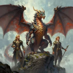 god of dragons by thomas kinkade, vladimir manyukhin and greg rutkowski, digital art, trending on artstation