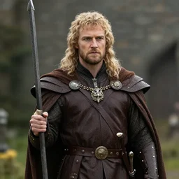 bradley james as king arthur pendragon, natural lighting,