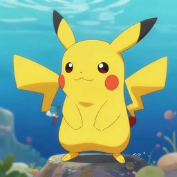 pikachu like a fish