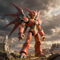 3d render of Gurren Lagann