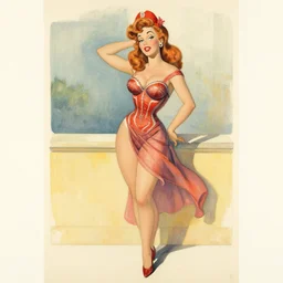 a pinup by gil elvgren.