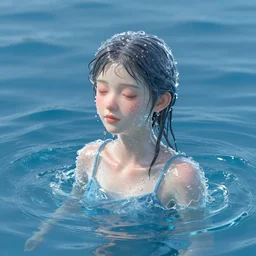 a picture of my friend @ water who is literally made out of water. not a rendered picture, nope. definitely not made with octane render. it's totally a picture of my friend