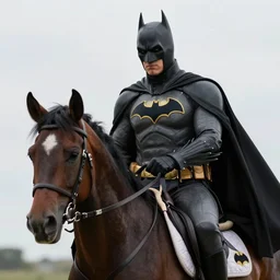 batman riding horse, perfect faces, 5 5 mm