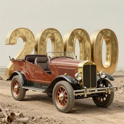 a 1905 depiction of the year 2000, detailed, old