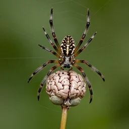 A spider eats a brain