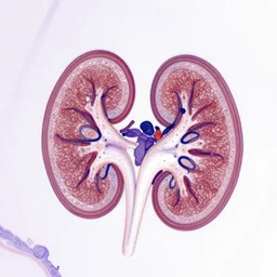 H&E stained kidney, very detailed, hd