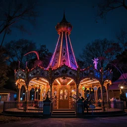 a haunted amusement park,