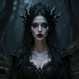 stunning Gothic goddess of beauty, mystical, dark and mysterious, atmospheric, ominous, eerie, cinematic, Epic, 8k, 4k, ultra detail, ultra realistic, rendered by Peter Mohrbacher, Artstation, fantasy art
