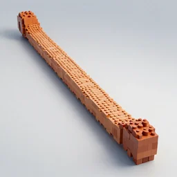 long sculpture made of tetris blocks, octane render, trending on artstation