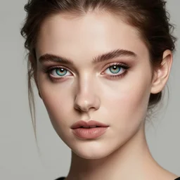 portrait photo of a gorgeous young daria strokous with intricate detailed dragon eyes in the style of stefan kostic realistic sharp