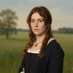 a portrait of a character in a scenic environment by Julia Margaret Cameron