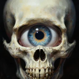 close up sci - fi cosmic horror art simon stalenhag magic eyes, bone skin, elegant, highly detailed, centered, digital painting, concept art, smooth, sharp focus, illustration, artgerm, tomasz alen kopera, peter mohrbacher, donato giancola, joseph christian leyendecker, wlop, frank frazetta